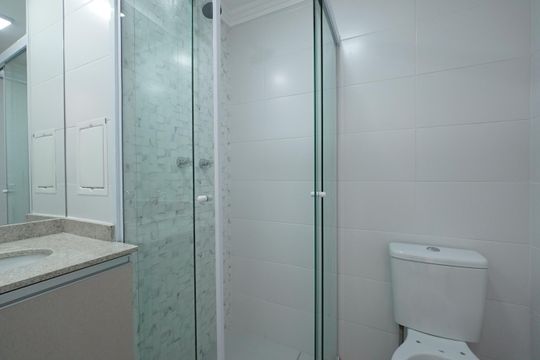 Banheiro de kitnet/studio à venda com 1 quarto, 19m² em Alto do Ipiranga, São Paulo