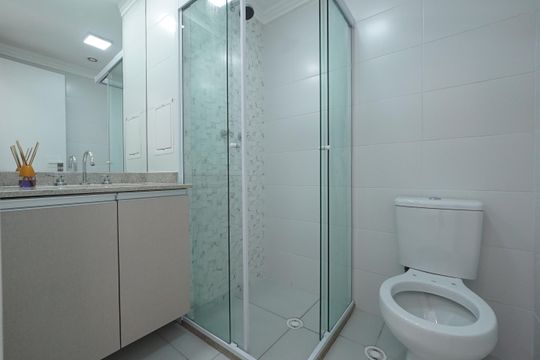 Banheiro de kitnet/studio à venda com 1 quarto, 19m² em Alto do Ipiranga, São Paulo