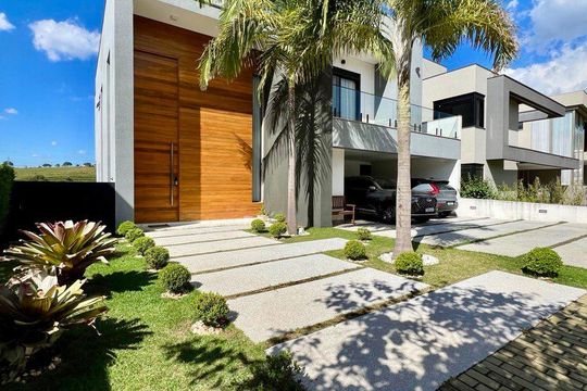 Vista da Rua de casa de condomínio à venda com 4 quartos, 387m² em Alphaville, Santana de Parnaíba