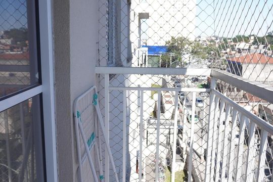 Varanda da sala de apartamento à venda com 2 quartos, 52m² em Vila Nova Curuca, São Paulo