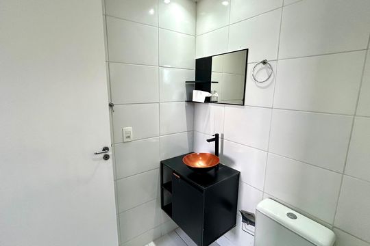 Banheiro da Suíte de apartamento à venda com 2 quartos, 67m² em Jardim Sao Ricardo, Guarulhos