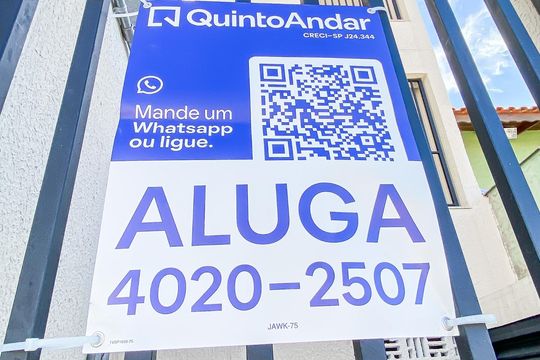 Placa  de apartamento para alugar com 1 quarto, 25m² em Vila Sao Geraldo, São Paulo