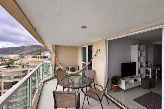Varanda de apartamento à venda com 1 quarto, 50m² em Recreio dos Bandeirantes, Rio de Janeiro