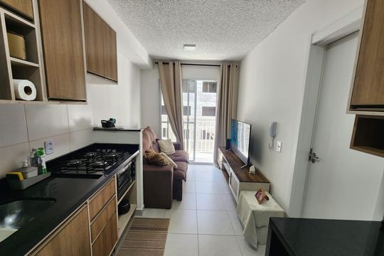 Cozinha de kitnet/studio para alugar com 1 quarto, 28m² em Belenzinho, São Paulo