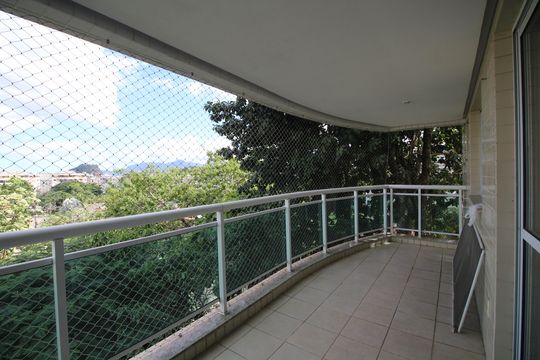 Sala - Varanda de apartamento para alugar com 3 quartos, 128m² em Freguesia (jacarepaguá), Rio de Janeiro