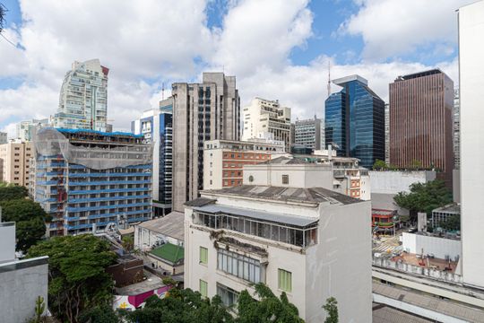 Vista da Varanda dos Quartos  de apartamento para alugar com 2 quartos, 62m² em Consolação, São Paulo