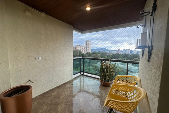 Varanda da Sala de apartamento à venda com 3 quartos, 118m² em Alphaville Industrial, Barueri