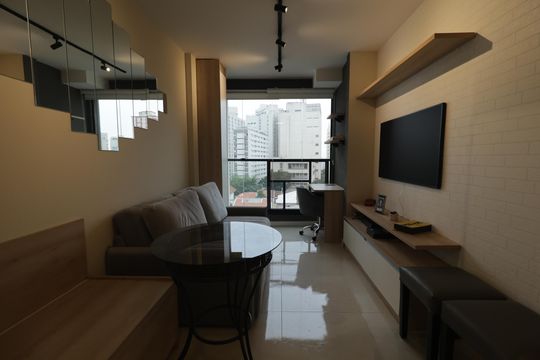Sala de apartamento para alugar com 1 quarto, 30m² em Vila Mariana, São Paulo