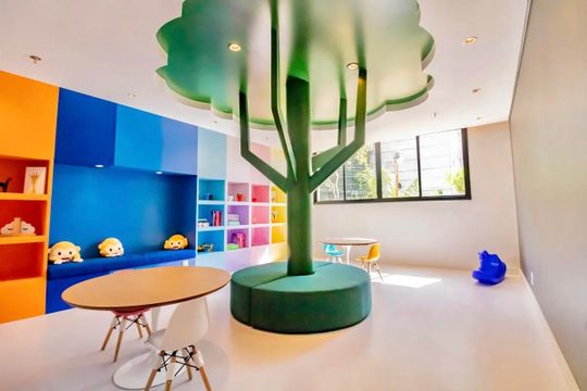 Área comum - Brinquedoteca  de kitnet/studio para alugar com 1 quarto, 26m² em Mirandópolis, São Paulo