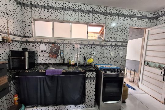 Cozinha de casa para alugar com 2 quartos, 60m² em Chácaras Arcampo, Duque de Caxias