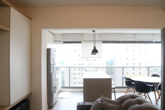Sala de apartamento para alugar com 1 quarto, 50m² em Barra Funda, São Paulo