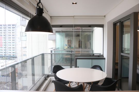 Cozinha de apartamento para alugar com 1 quarto, 50m² em Barra Funda, São Paulo