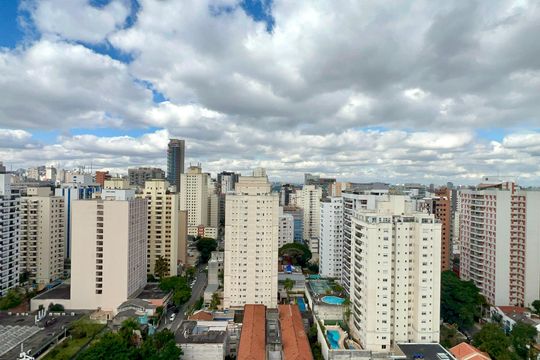Vista da Varanda de apartamento à venda com 2 quartos, 136m² em Pinheiros, São Paulo