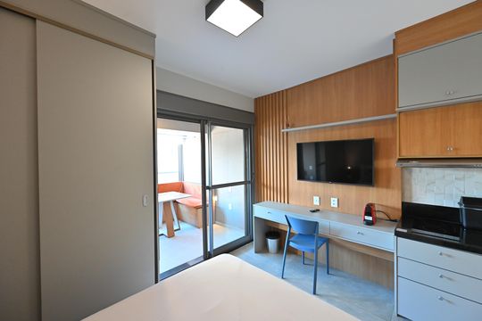 Sala/Quarto de kitnet/studio para alugar com 1 quarto, 32m² em Vila Clementino, São Paulo