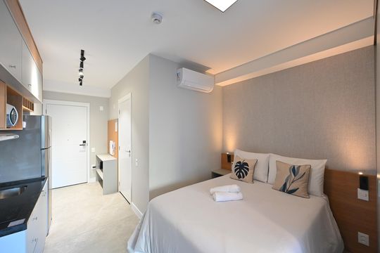 Sala/Quarto de kitnet/studio para alugar com 1 quarto, 32m² em Vila Clementino, São Paulo