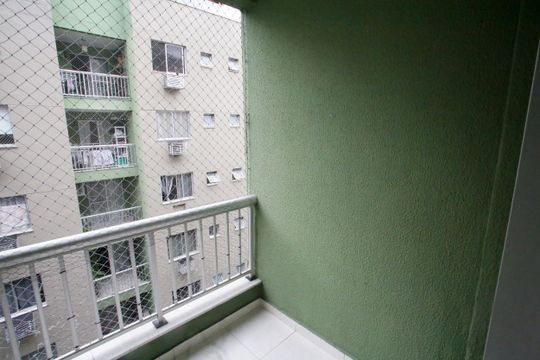 Varanda da Sala de apartamento à venda com 3 quartos, 66m² em Taquara, Rio de Janeiro