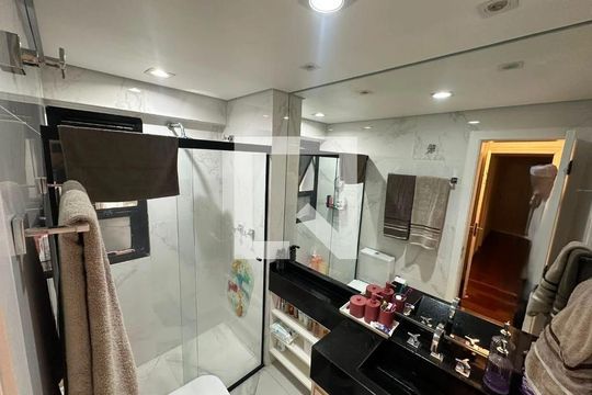 Banheiro da Suíte de apartamento à venda com 4 quartos, 130m² em Indianópolis, São Paulo