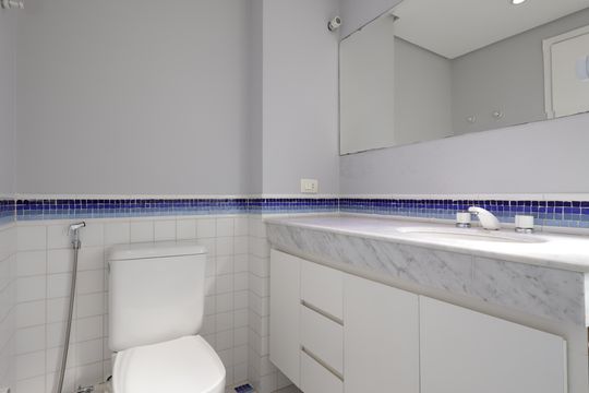 Banheiro da Suíte 3 de apartamento à venda com 3 quartos, 105m² em Vila Andrade, São Paulo