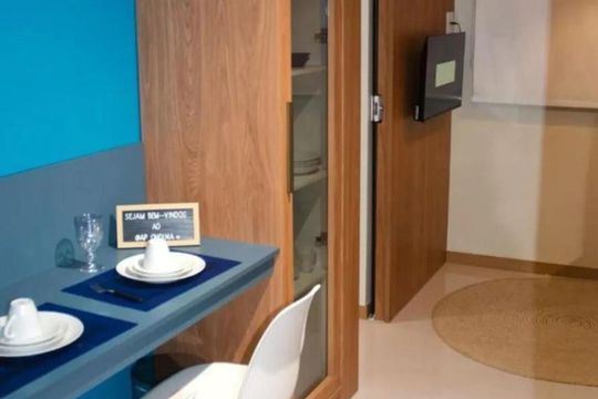 Cozinha de apartamento para alugar com 1 quarto, 23m² em Ondina, Salvador