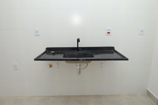 Cozinha de apartamento à venda com 2 quartos, 42m² em Vila Jacuí, São Paulo