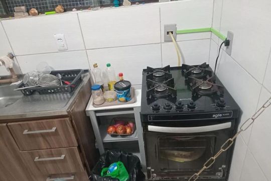 Cozinha de casa para alugar com 1 quarto, 48m² em Cachoeira do Bom Jesus, Florianópolis