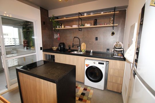 Cozinha de apartamento para alugar com 2 quartos, 65m² em Parque Industrial, São José dos Campos