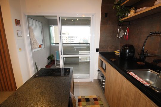 Cozinha de apartamento para alugar com 2 quartos, 65m² em Parque Industrial, São José dos Campos
