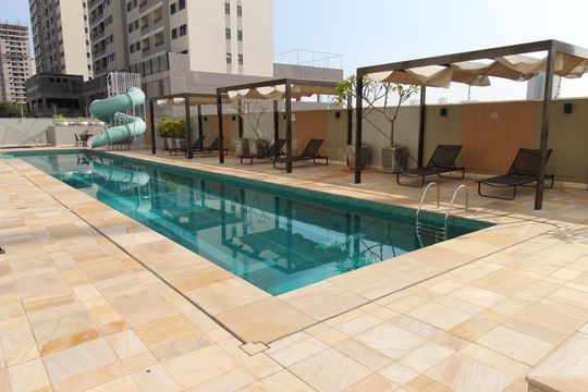 Área comum - Piscina de apartamento para alugar com 2 quartos, 65m² em Parque Industrial, São José dos Campos