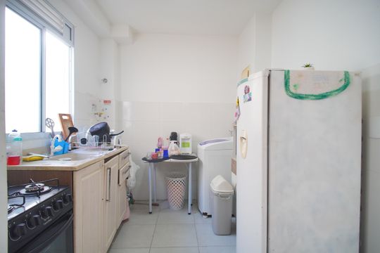 Cozinha de apartamento à venda com 2 quartos, 45m² em Santos Dumont, São Leopoldo