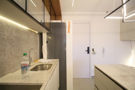 Cozinha da Kitnet de kitnet/studio para alugar com 1 quarto, 29m² em Indianópolis, São Paulo