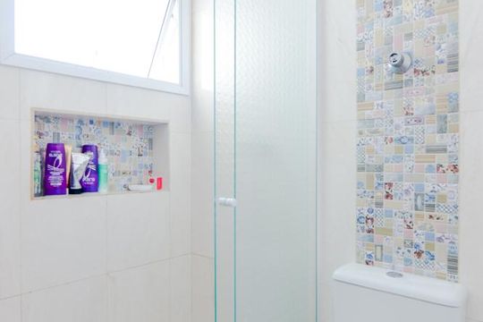 Banheiro social de casa de condomínio para alugar com 3 quartos, 127m² em Portal dos Gramados, Guarulhos