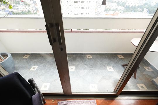 Varanda da Sala de apartamento à venda com 3 quartos, 143m² em Vila Assunção, Santo André