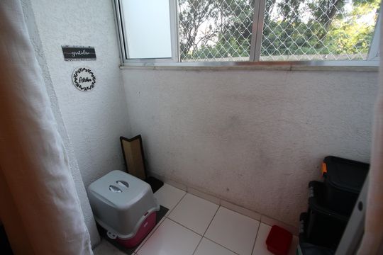 Sala - Varanda de apartamento à venda com 1 quarto, 68m² em Barra Olímpica, Rio de Janeiro
