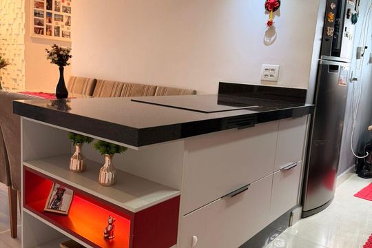 Cozinha de apartamento à venda com 3 quartos, 86m² em Centro, Diadema
