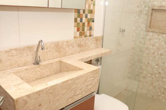 Banheiro de casa para alugar com 2 quartos, 142m² em Capuava, Goiânia