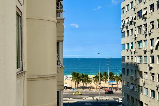 Quarto 2 - vista livre para a praia de apartamento para alugar com 2 quartos, 71m² em Copacabana, Rio de Janeiro