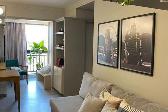 Sala de apartamento para alugar com 2 quartos, 66m² em Barreiros, São José
