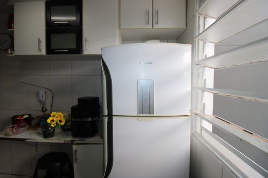 Cozinha de apartamento para alugar com 2 quartos, 46m² em Conjunto Residencial José Bonifácio, São Paulo
