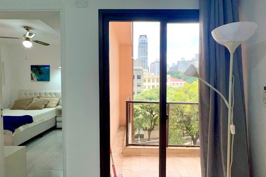 Varanda de apartamento para alugar com 1 quarto, 45m² em Jardim Paulista, São Paulo