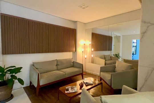Hall de entrada de apartamento para alugar com 1 quarto, 45m² em Jardim Paulista, São Paulo