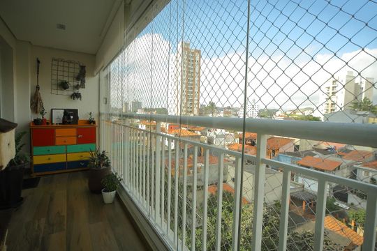 Varanda da Sala  de apartamento à venda com 3 quartos, 81m² em Centro, São Bernardo do Campo