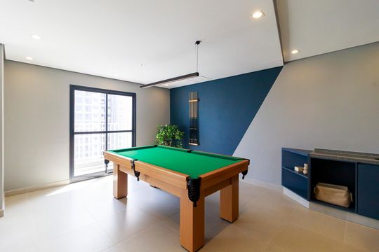 Área comum de kitnet/studio para alugar com 1 quarto, 26m² em Santo Amaro, São Paulo