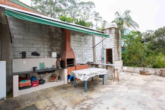Área comum - Churrasqueira de casa à venda com 1 quarto, 650m² em Sete Praias, Diadema