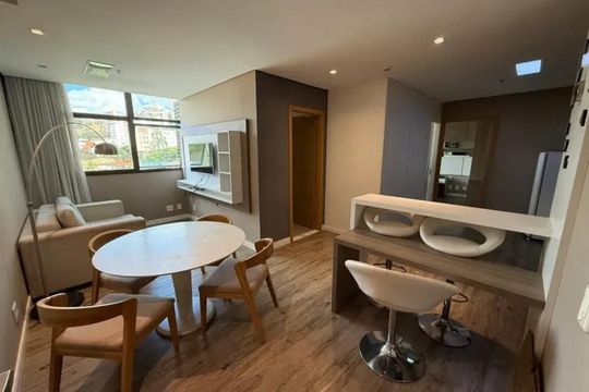 Sala/cozinha de apartamento para alugar com 2 quartos, 65m² em Luxemburgo, Belo Horizonte
