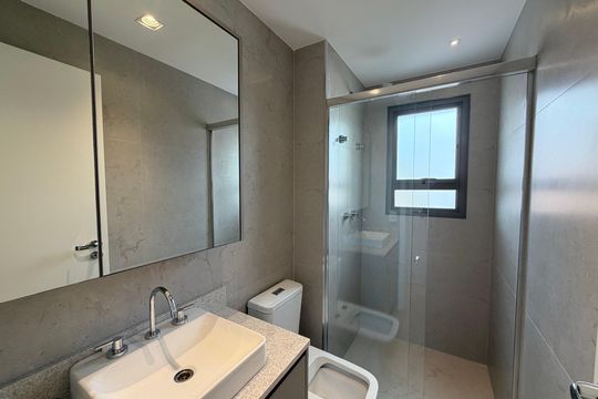 Banheiro 1 de apartamento para alugar com 3 quartos, 81m² em Brooklin, São Paulo