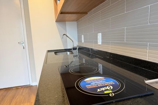 Cozinha de apartamento para alugar com 1 quarto, 38m² em Campo Belo, São Paulo