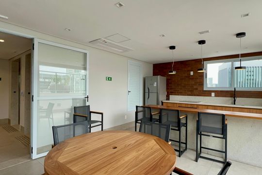 Área comum de kitnet/studio à venda com 1 quarto, 26m² em Pinheiros, São Paulo