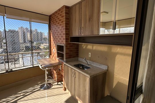 Varanda de apartamento à venda com 3 quartos, 88m² em Setor Bueno, Goiânia