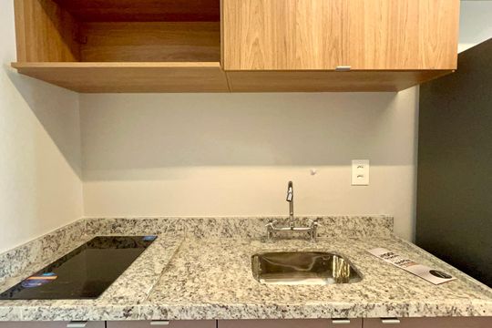 Cozinha de kitnet/studio à venda com 1 quarto, 26m² em Pinheiros, São Paulo