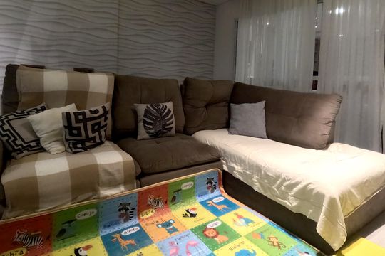 Sala de apartamento para alugar com 3 quartos, 128m² em Embaré, Santos